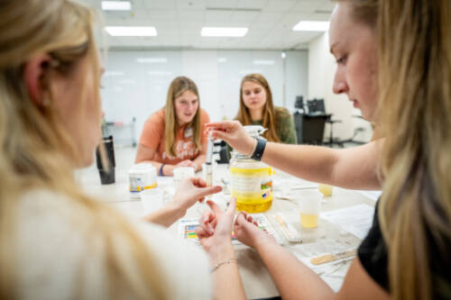 Students experiment with food products